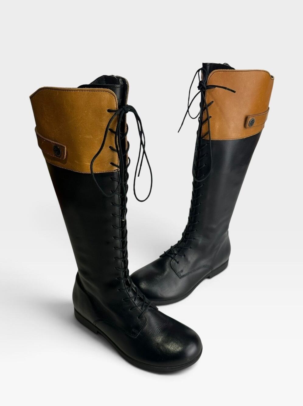Birkenstock Womens Longford Lace Up Riding Equestrian Tall Boots Size 36